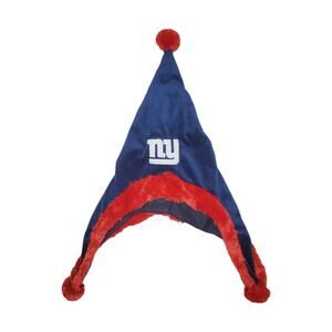 New York Giants NFL Plush Jester Hat Blue Red Faux‎ Fur Pom Pom Fan Gear